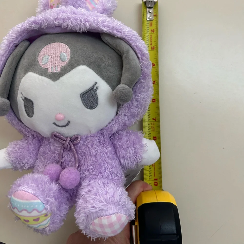 NWT Sanrio Smiles Kuromi Plush 2022 Easter Rabbit Ear Hoodie 9” My Melody